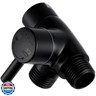 G-Promise Solid Metal Shower Arm Diverter for Hand Held Showerhead and Fixed Spray Head, G 1/2 3-Way Bathroom Universal Diverter System Replacement Part (Matte Black)