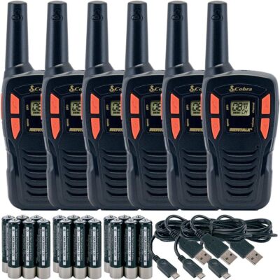 Cobra CXT195-6 Water Resistant UHF Tuner 16 Mile Walkie Talk