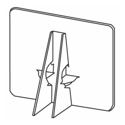 Lineco Self-Stick Double Wing Easel Back, 7 inches, White, Package of 25