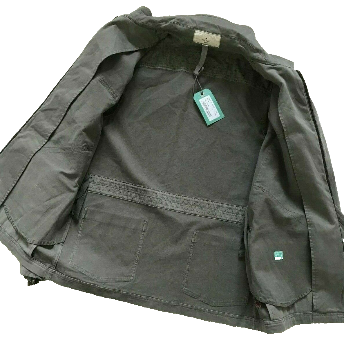 Pre-owned Paul Smith Grey Bomber Jacket |rivet Button| Red Ear | Limited Edition & Vintage
