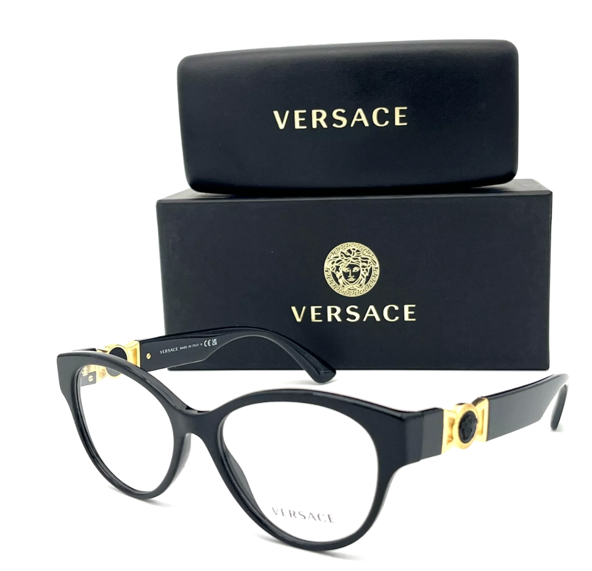New Versace Reading Glasses MOD. 3313 GB1 54-17 145 Black