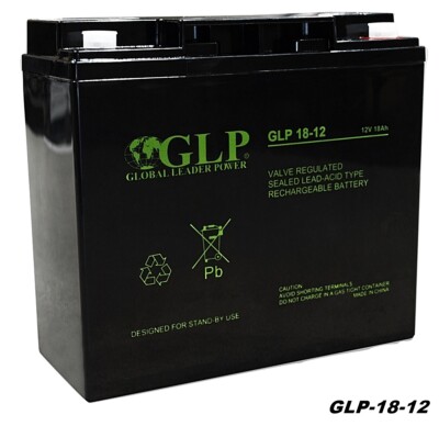 GLP AGM GEL Deep Cycle Akku VRLA 12V 18Ah zyklenfest statt 17Ah - 20Ah