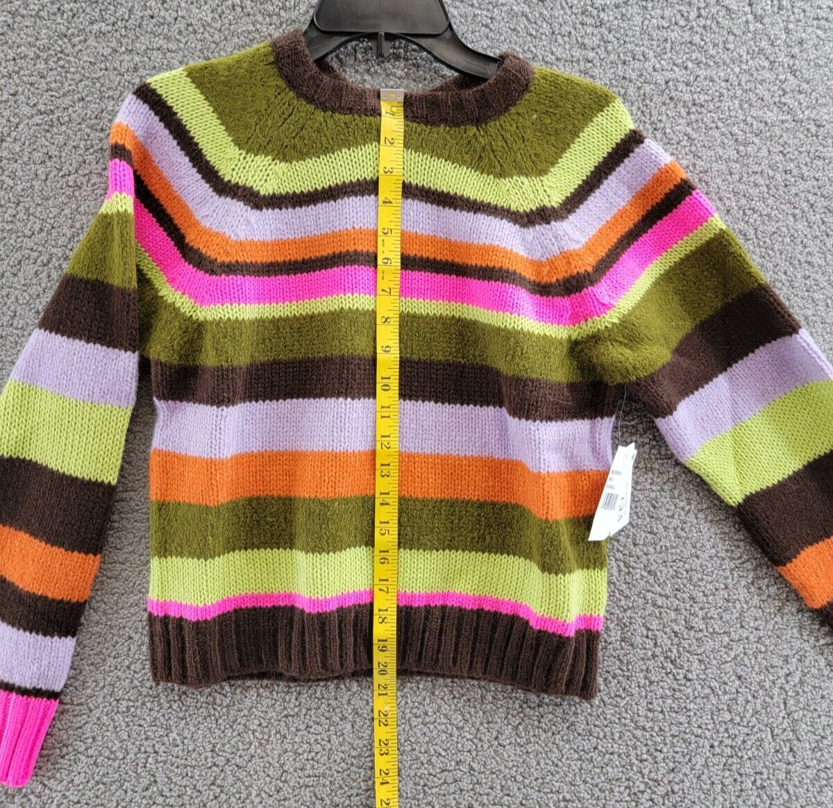 Velvet By Graham & Spencer Striped Knit Crewneck Sweater Women's XS Multi L/S - Picture 7 of 15