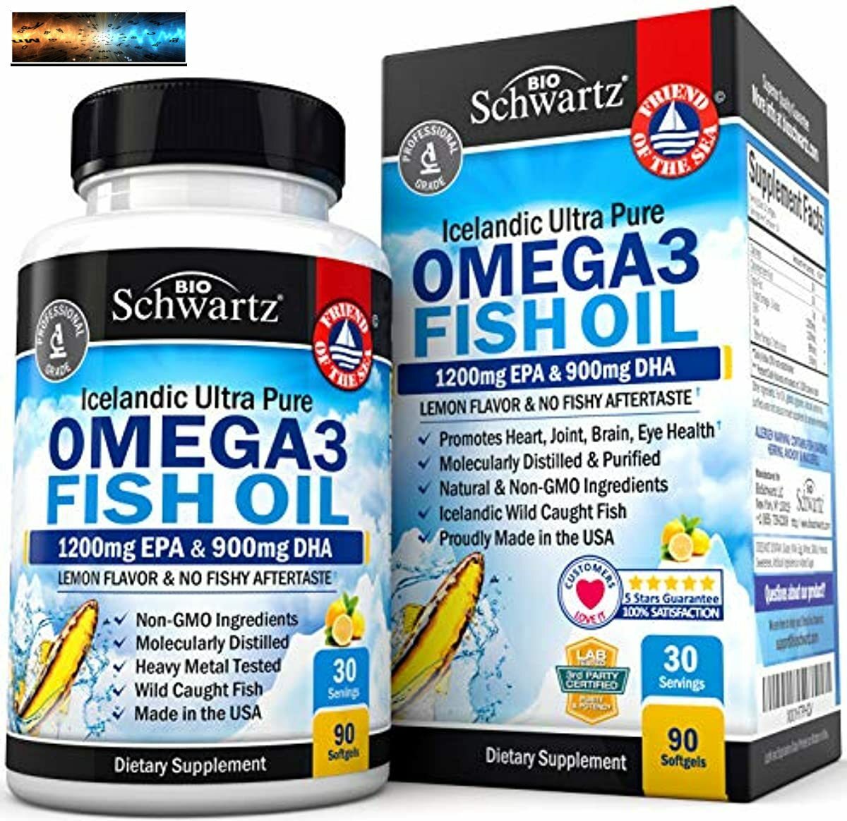 Omega 3 Epa & Dha 2250 Mg - Burpless Lemon Flavor Triple Strength Suppl