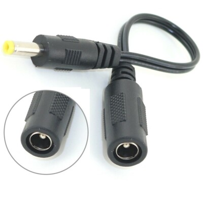 2pc 17cm 4.0x1.7mm Male Plug to 5.5x2.1mm Female Jack DC Power Adapter cable