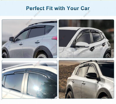 For 2013-2018 Toyota RAV4 Mugen Style Window Visors Rain Sun Deflectors Guards