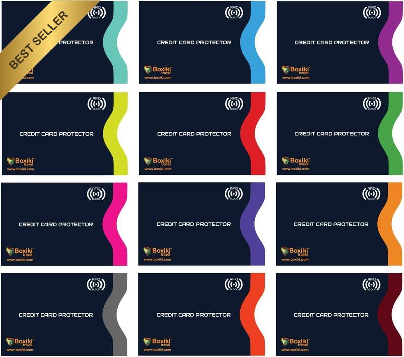 RFID Navy Blue Blocking Sleeves Set of 12 Durable Lightweight Card Protector