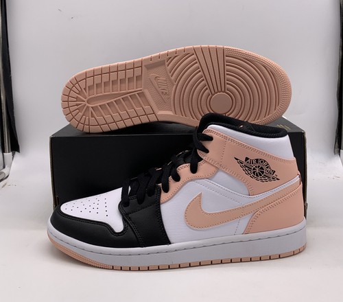 

Nike Air Jordan 1 Mid (мужской размер 9) Arctic Orange Black Crimson Tint 554724-133, Черный, Air Jordan 1 Mid
