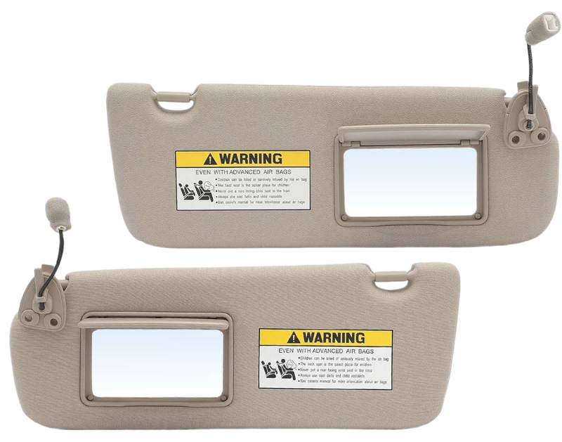 Beige Driver & Passenger Sun Visor for Hyundai Sonata 2006 2007 2008 2009 2010