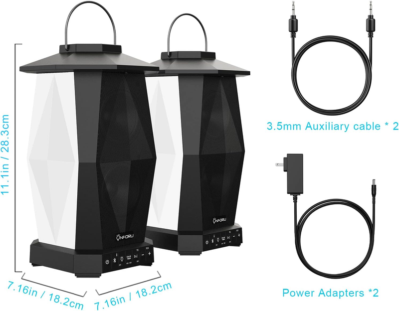 Outdoor Bluetooth Speakers, 2 Pack 50W Wireless Speakers, Pairing Multiple Speak