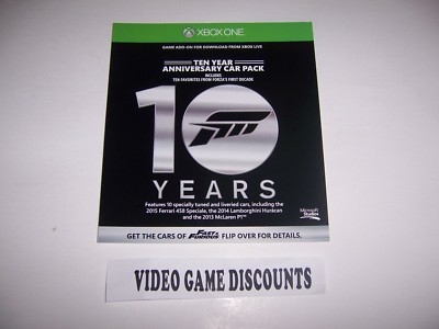 Forza 6 10th Anniversary Car Pack DLC Add-on Code for Xbox One 1 