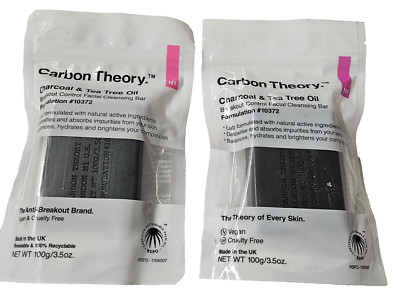 Carbon Theory Charcoal & Tea Tree Oil Breakout Control Facial Cleansing Bar 100g