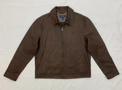 Lambskin leather jacket ralph deals lauren