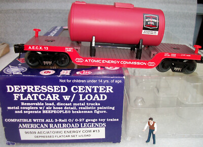 ARISTOCRAFT: 96509 AEC DEPRESSED CENTER FLAT CAR WITH NUCLEAR LOAD MINT UNRUN OB