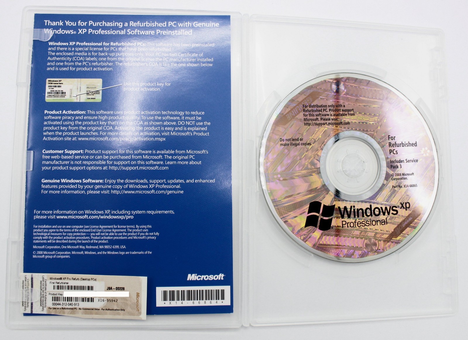 Windows Xp Professional SP3 for Refurbished Computers