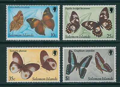 Solomon Islands Scott #461-464 MNH Butterflies Insects FAUNA CV$6+ 395892