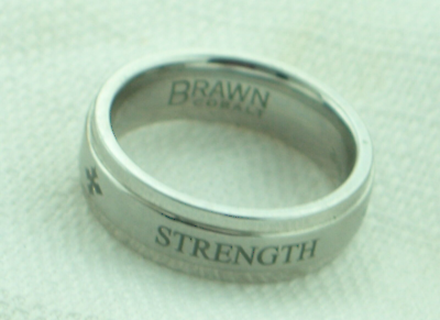 Scott Kay Brawn Cobalt BioBlu 27 Faith Honor God Band Ring 6.5mm