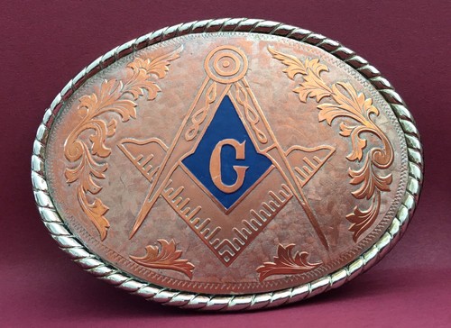 VTG BELT BUCKLE LOT- 2 Buckles, Mason, Shriner, Fraternal, 32nd Degree, Masonic