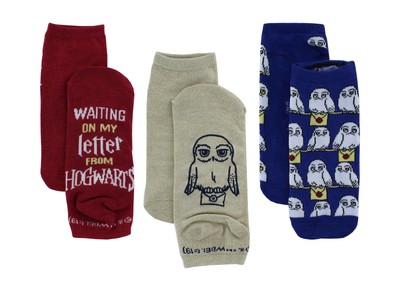 Harry Potter Hedwig Juniors/Женские носки до щиколоток, 3 пары в упаковке, Размер обуви 4-10
