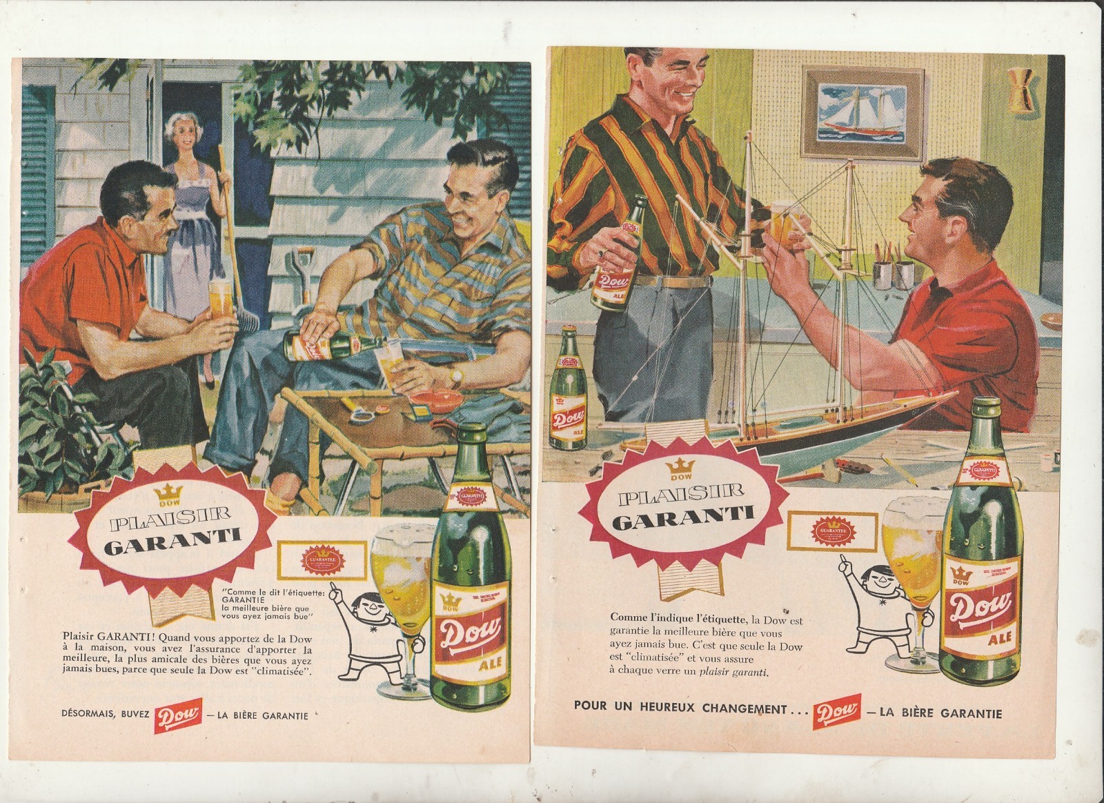 LOT  16  AD FRENCH   BEER  CANADIAN  DOW