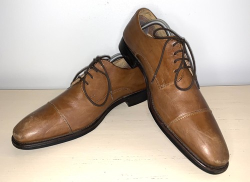 Купить Vero Cuoio Vintage Leather Brown Dress Shoes Size 9.5M (Платье,  Вечернее) заказать с доставкой лот № 154915746383