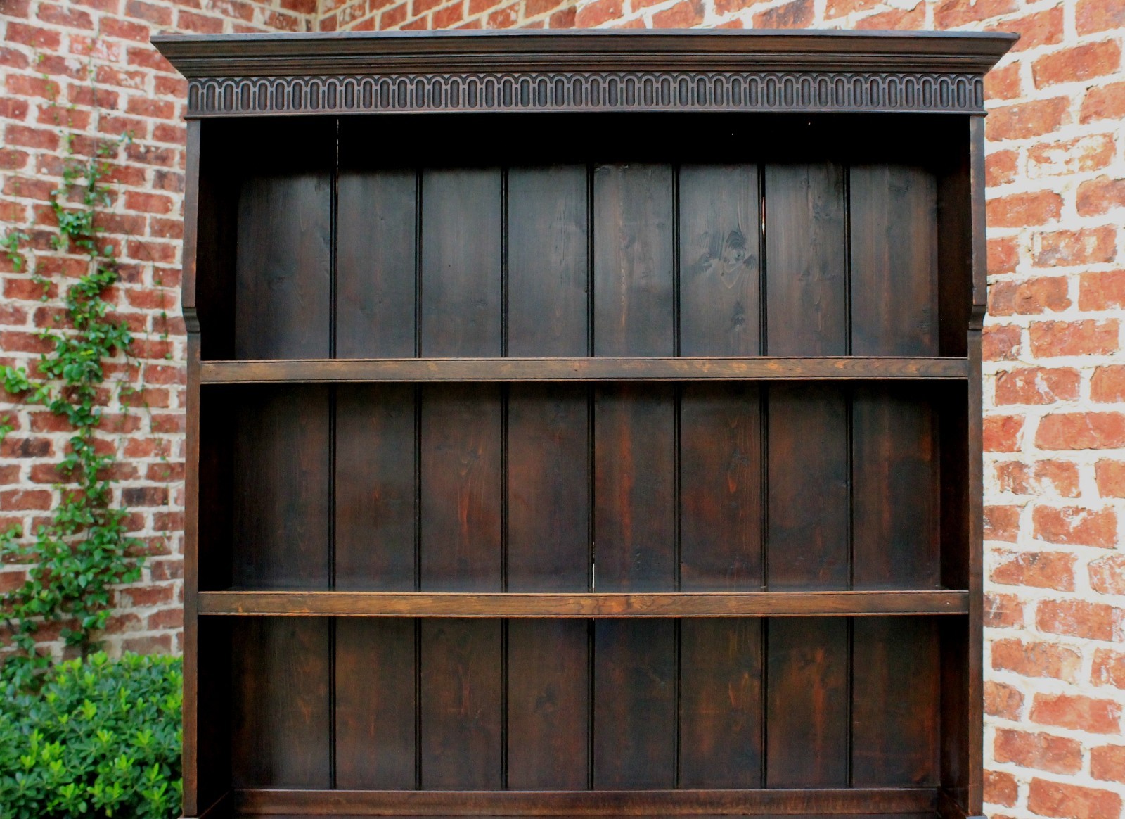 Antique English Oak JACOBEAN Cottage Farmhouse Plate Dresser Buffet Sideboard