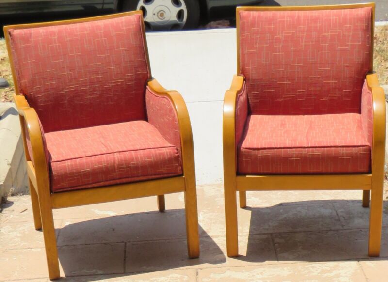 PAIR of RMS QUEEN MARY CHAIRS - CUNARD WHITE STAR