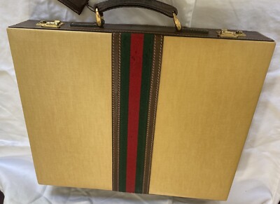 Rare Gucci Briefcase Leather Vintage 1980 s