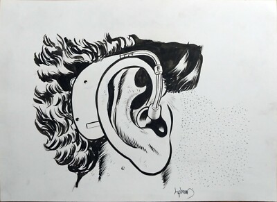 ORIGINAL ART COVER, STRAY BULLETS #40, DAVID LAPHAM (2005, El Capitan) SIGNED