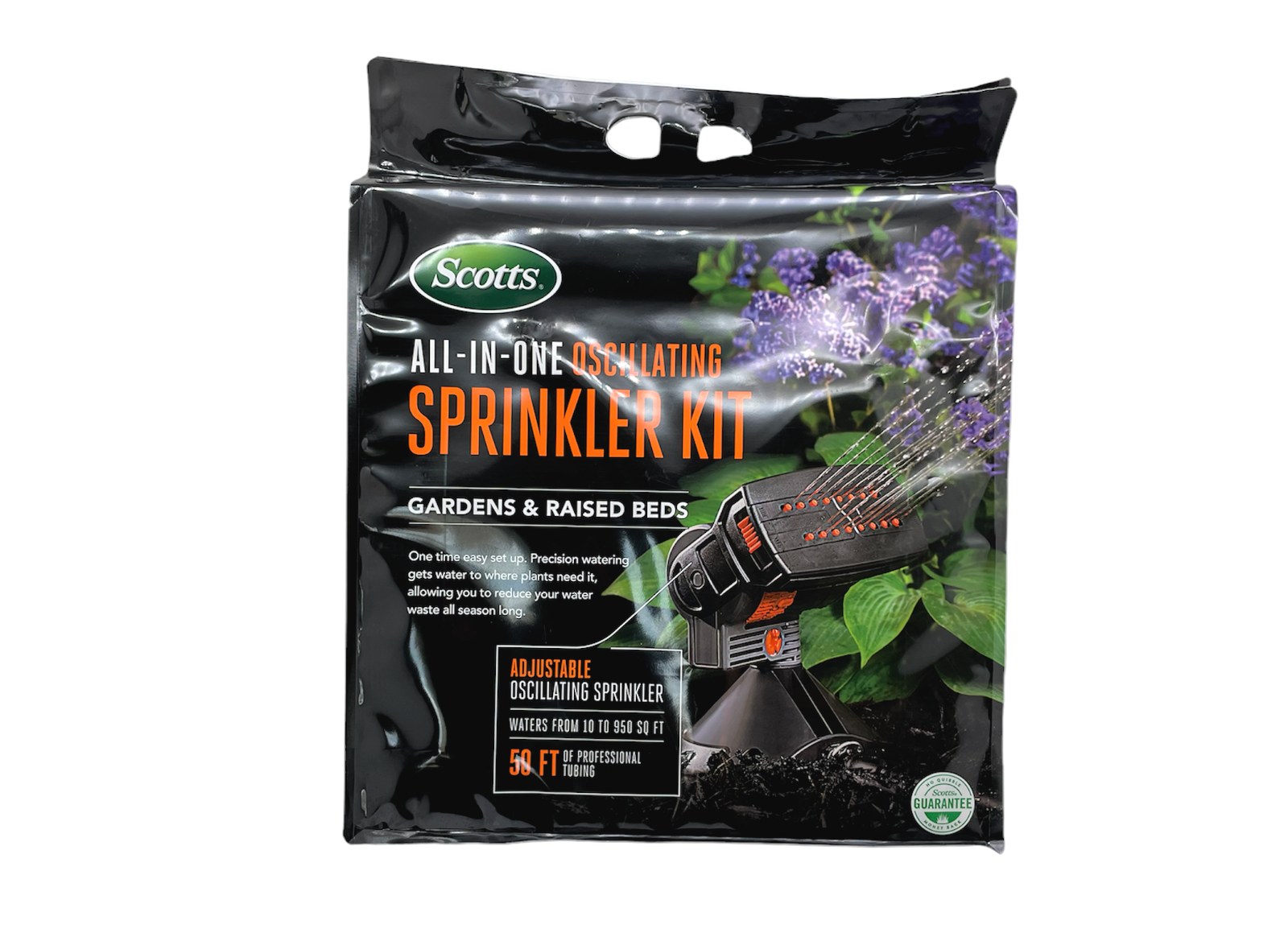 Scotts All-in-One Oscillating Water Sprinkler Kit Gardens - Flower Beds - Lawns