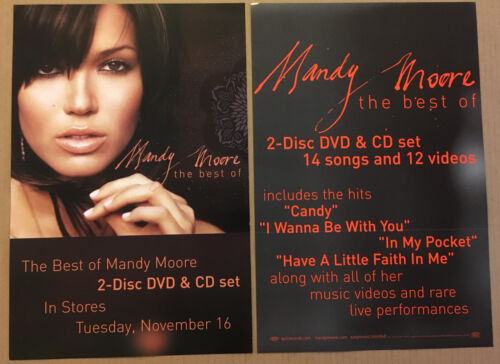 MANDY MOORE Rare 2004 DOUBLE SIDED PROMO POSTER for Best Of CD MINT USA