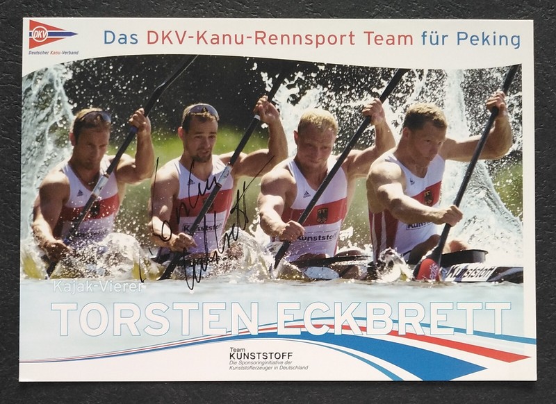 2195 Torsten Eckbrett Kanu Olympia Autogrammkarte Original Signiert