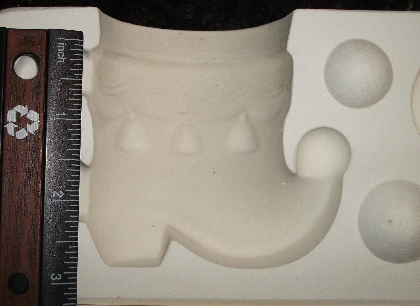 Mold for ceramic castings - R574 - Christmas Boot/Stocking Cup - 2 cups in mold