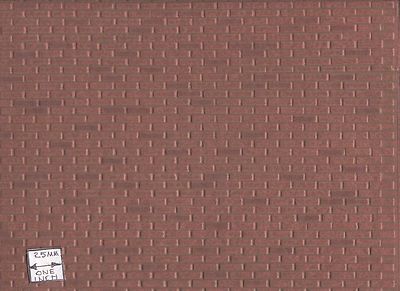 Rough Brown Brick Sheet  - 1/12 scale Model Builders Supply MF107 - 14''x24'' 1pc