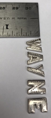 Solid 10K White Gold 4.6 DWT 7 Grams Initials Letter Jewelry Scrap Not