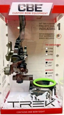 CBE Trek Archery Sight 3 Pin .010, Right Handed- New