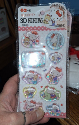Sanrio Hello Kitty 3D Gel Stickers SO CUTE!