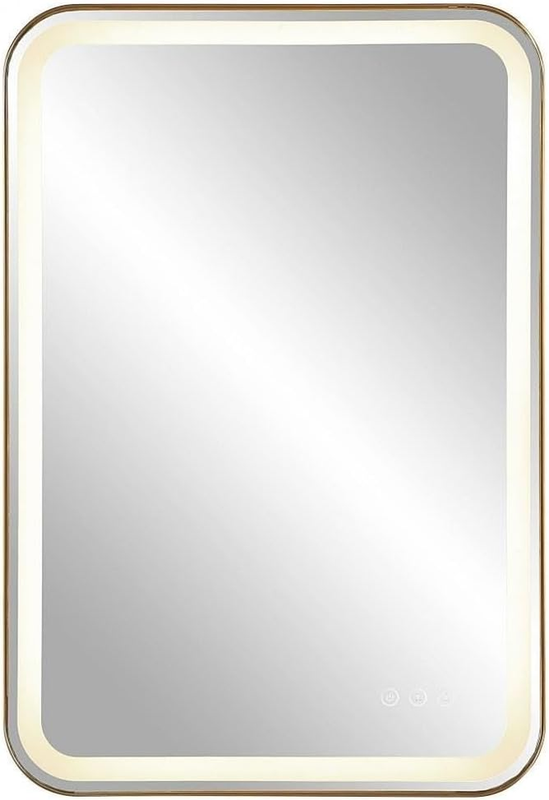 09862 Crofton - Vanity Mirror-32.25 Inches Tall and 22.25 Inches Wide, Finish Color: Brushed Brass