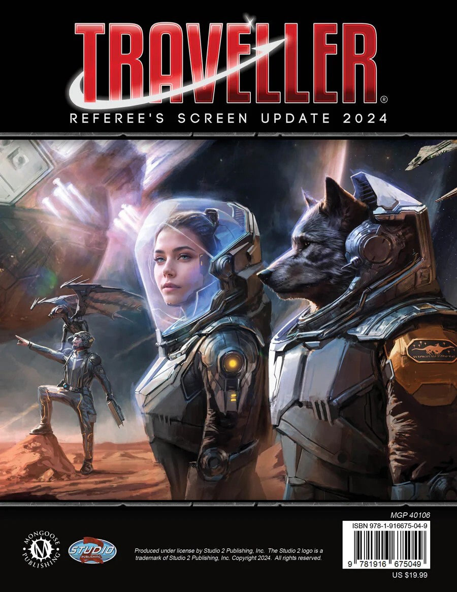Traveller RPG, 2-е издание: Обновление экрана Судьи-путешественники в 2024 году