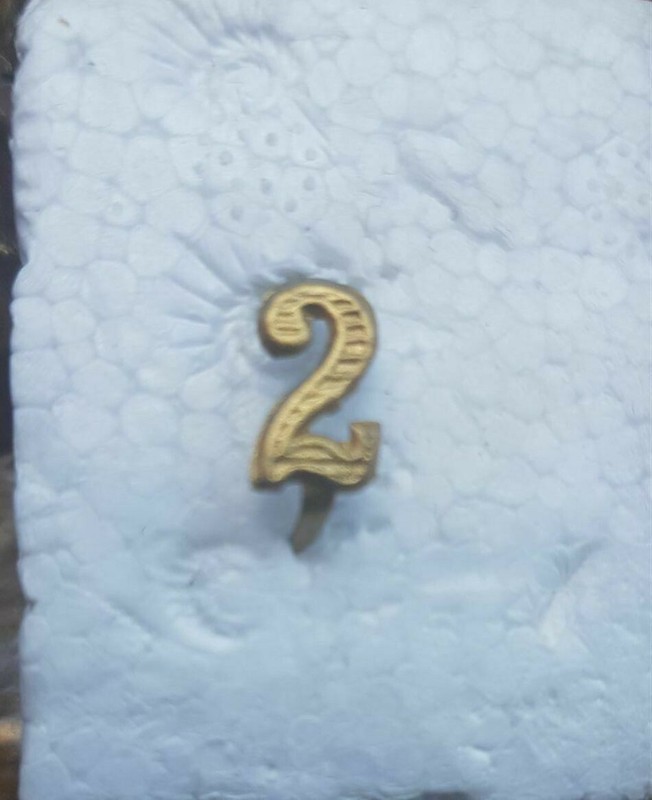 100% Orig. Originale  Zahlenauflage, Nummer 2Â 