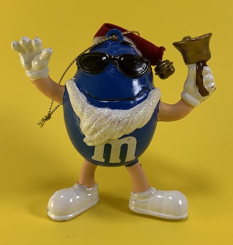 MARS M&M's BLUE M&M PEANUT CANDY FIGURE FIGURINE SANTA