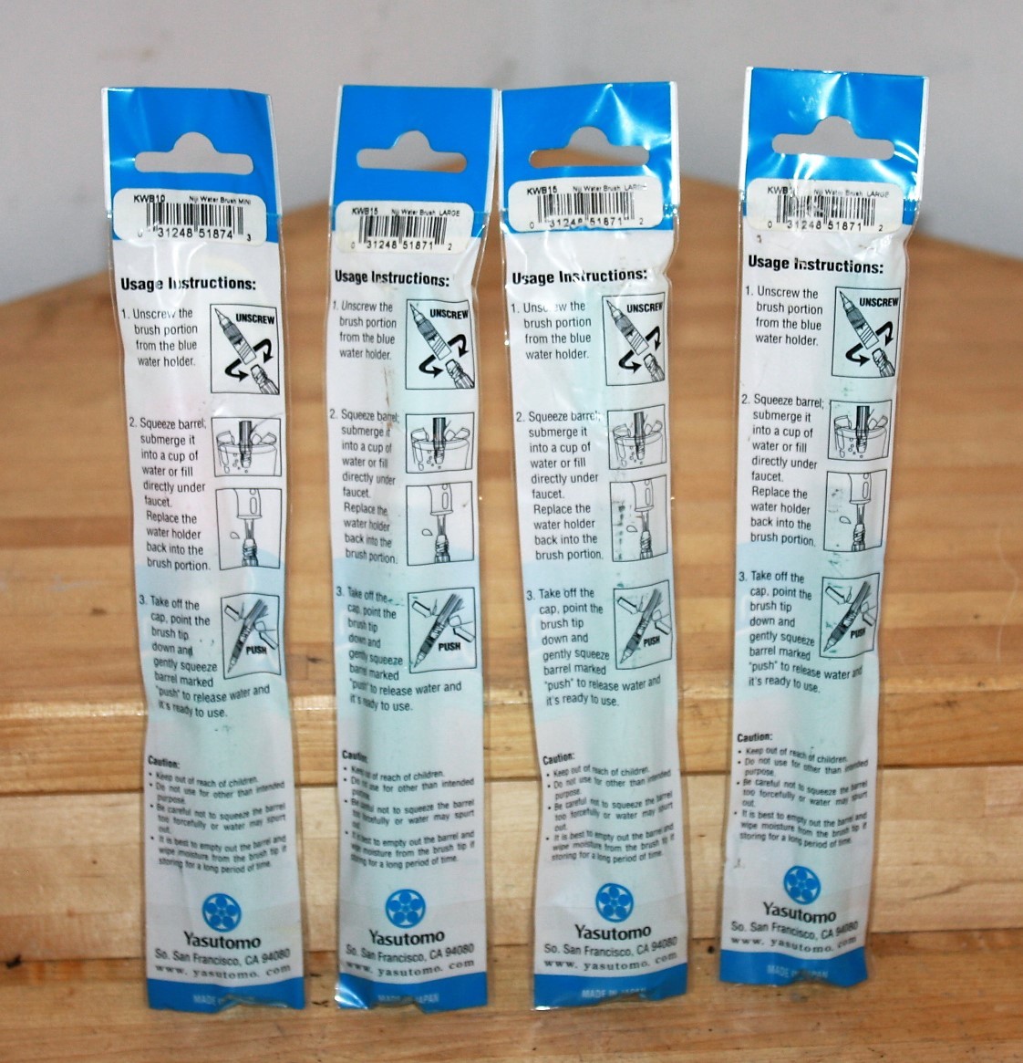 Niji Waterbrushes (3) Lg 15mm Brushes & (1) Med 12mm Brush