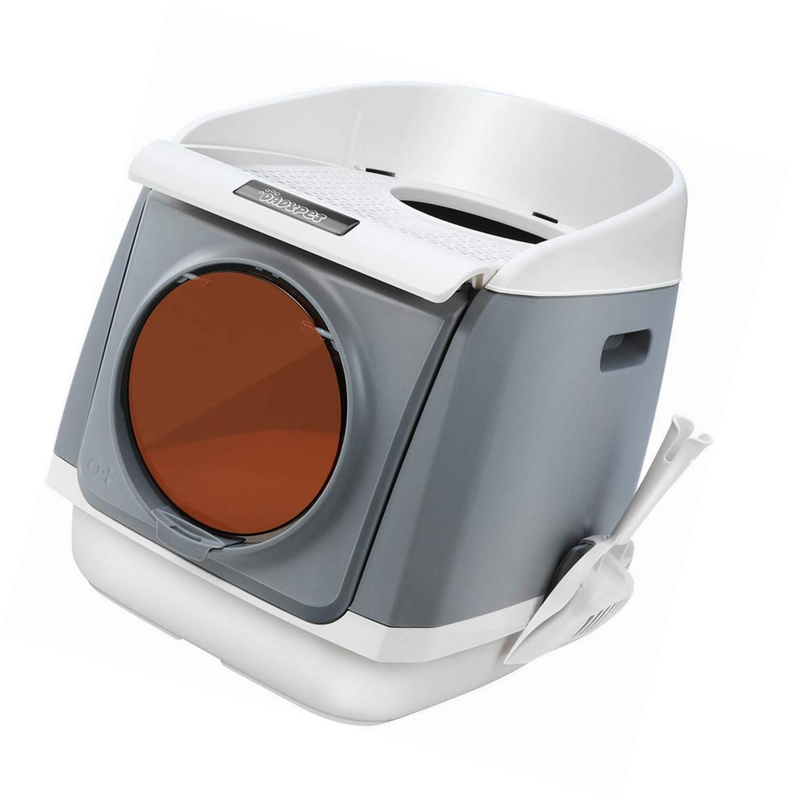 DADYPET Katzentoilette, Katzenklo, zweitürig, integrierter Katzenstreu