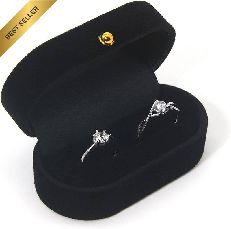 Ring Bearer Box, Ring Box Display Holder Case for Wedding/Proposal/Engagement/Ce