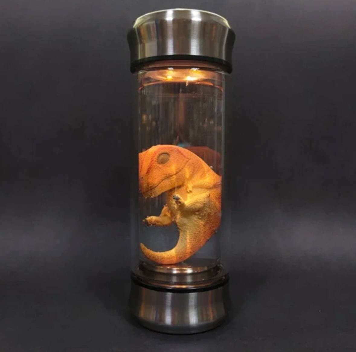 USA Jurassic Park Dinosaur Embryo Jar World Velociraptor Blue Embryo Prop Alien