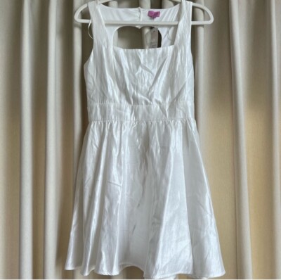 Francesca's Miami NWT white heart cutout dress