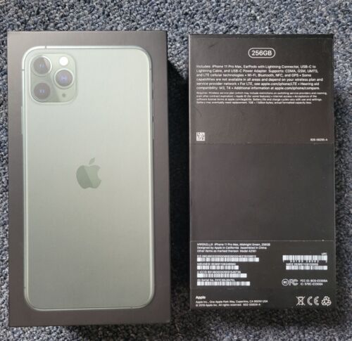 Apple iPhone 11 Pro Max 256GB Midnight Green Box Empty! Box Apple iPhone 11 Pro Max 256GB Midnight Green Box Empty! Box