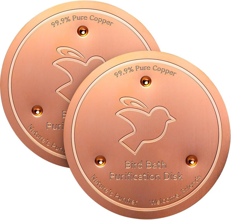 Copper Bird Bath Cleaner Disk, 0.6Mm Thick 99.9% Pure – Durable 3-Point Base, Ga