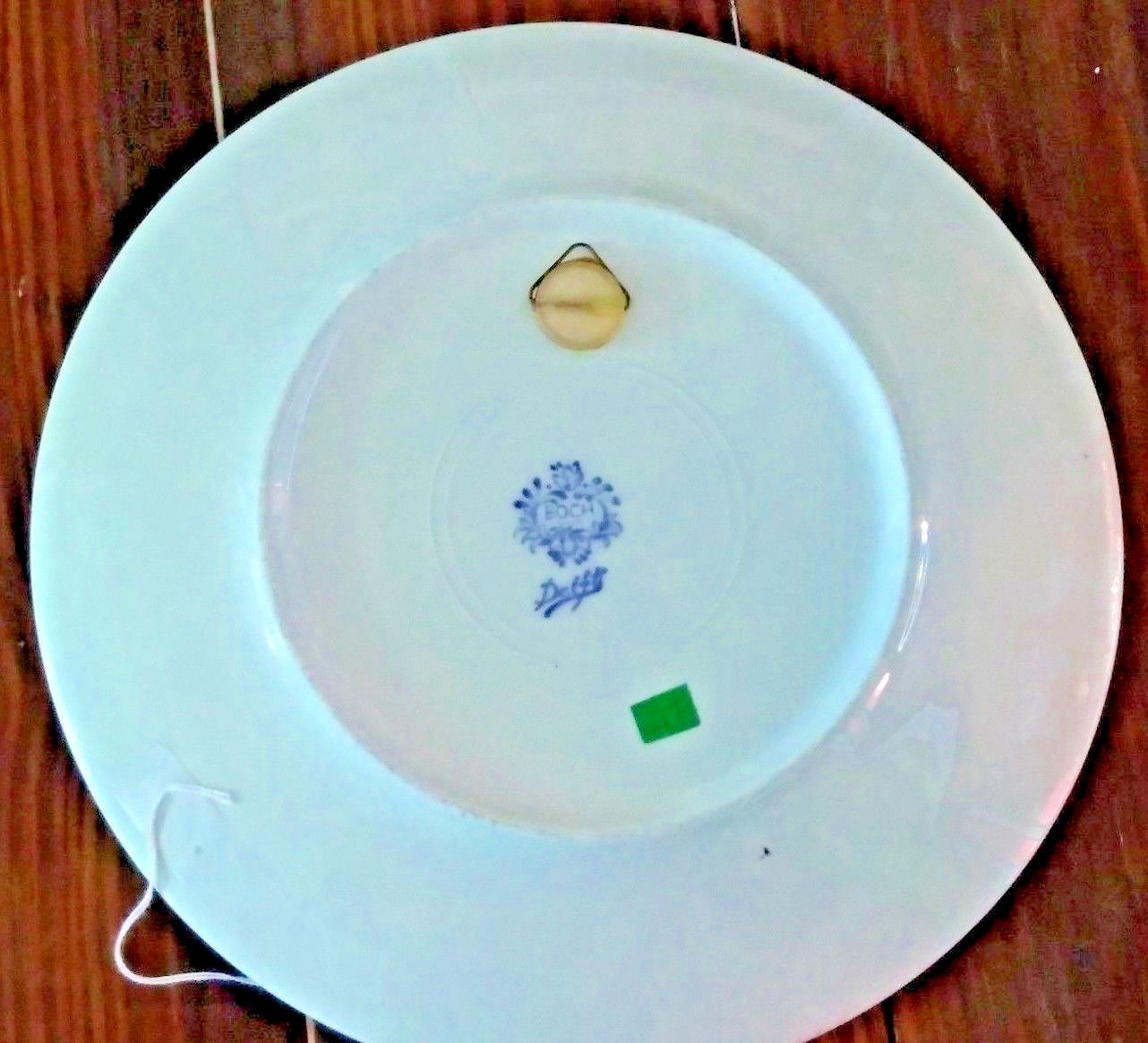 Delft Boch Belgium Blue & White Transferware Plate Windmill, Boats 11