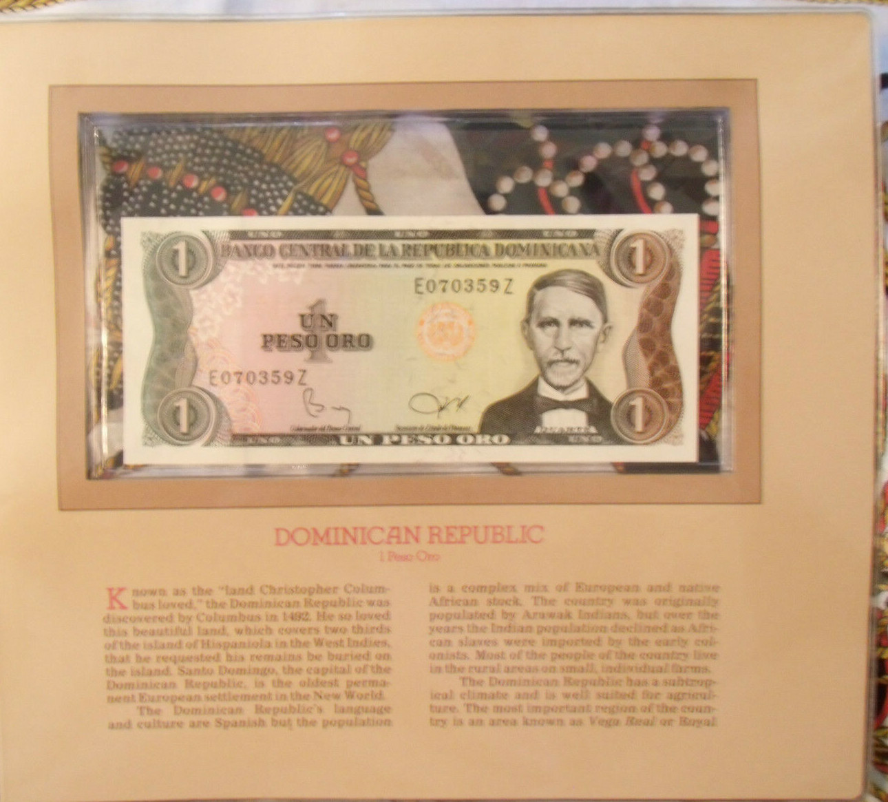 Most Treasured Banknotes Dominican Rep. 1980 1 Peso P117a